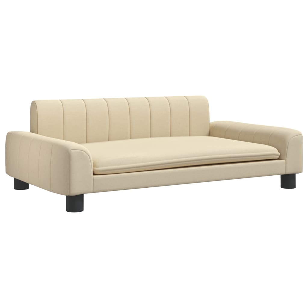 Cama para cães vidaXL em tecido creme, 70x45x30 cm