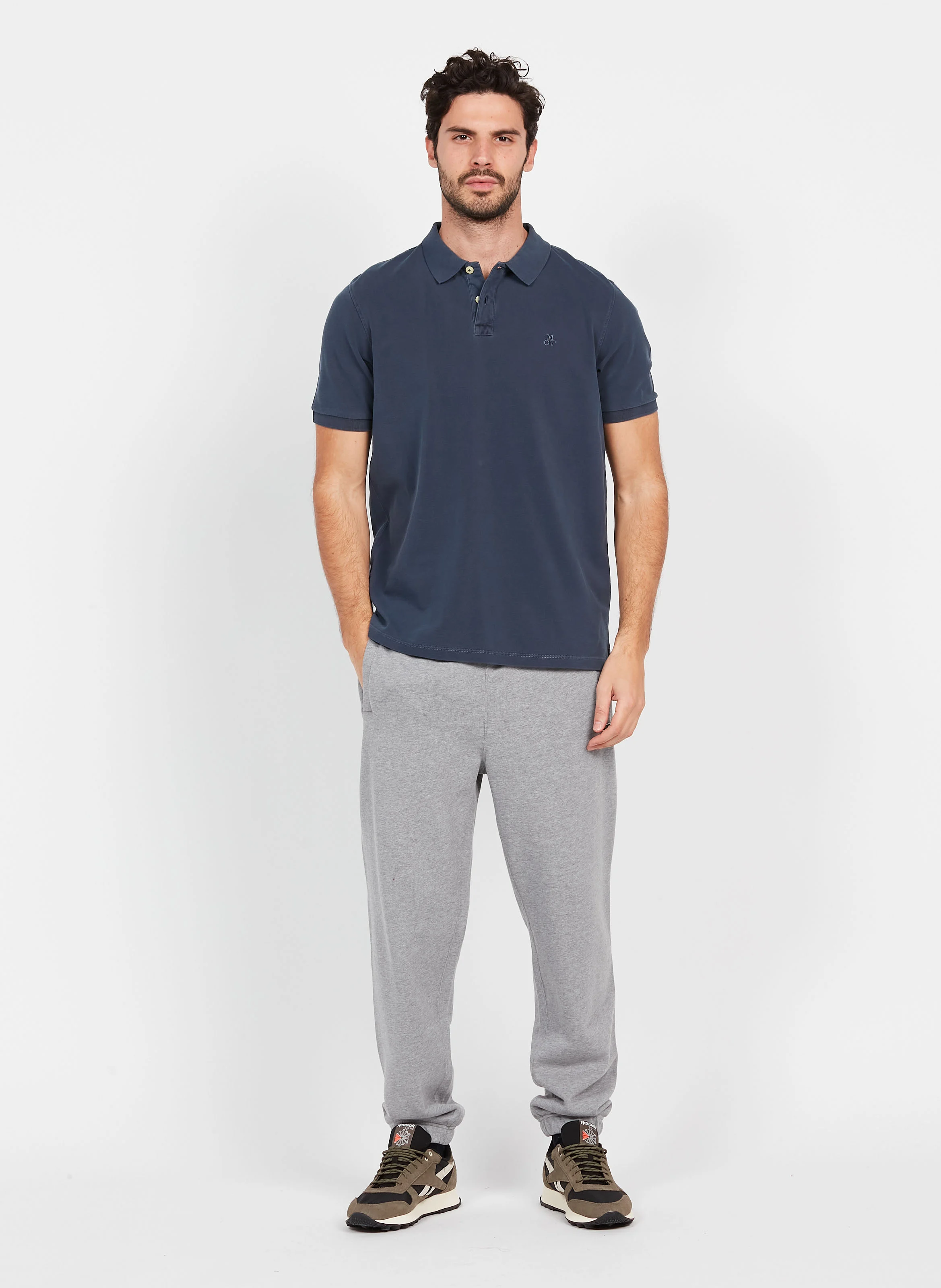 Polo regular-fit en coton bio | Bleu