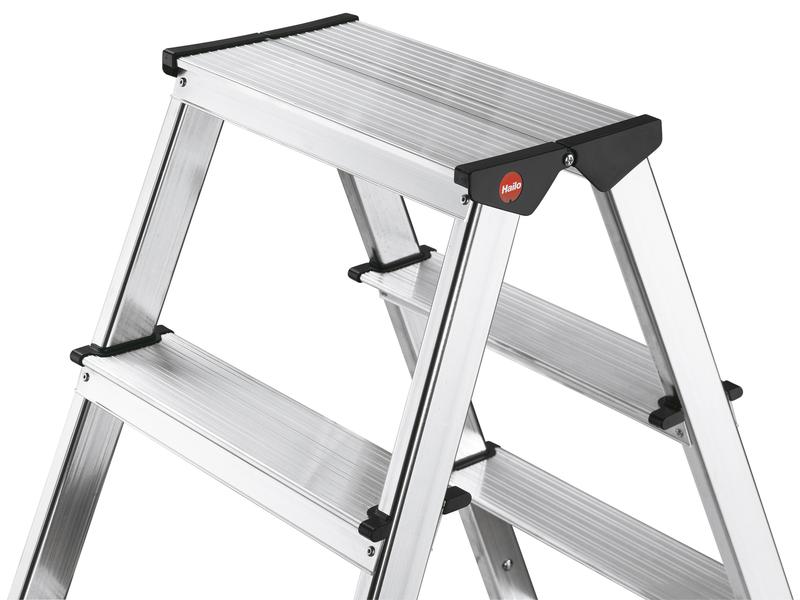 Hailo Doppelstufenleiter D60, Alu 7 Stufen Alu-Doppelstufenleiter D60 2 x 7 Stufen