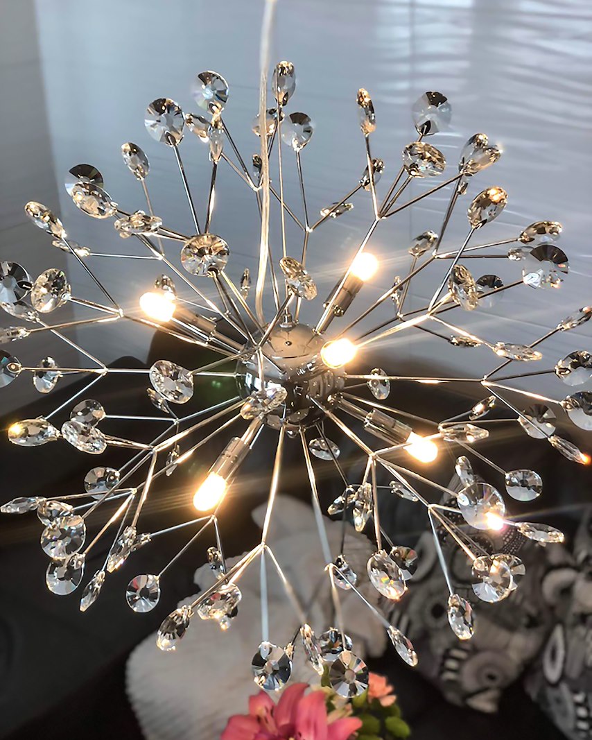 Viva taklampe Krom med klare prismer G9 lyskilder medfølger ikke