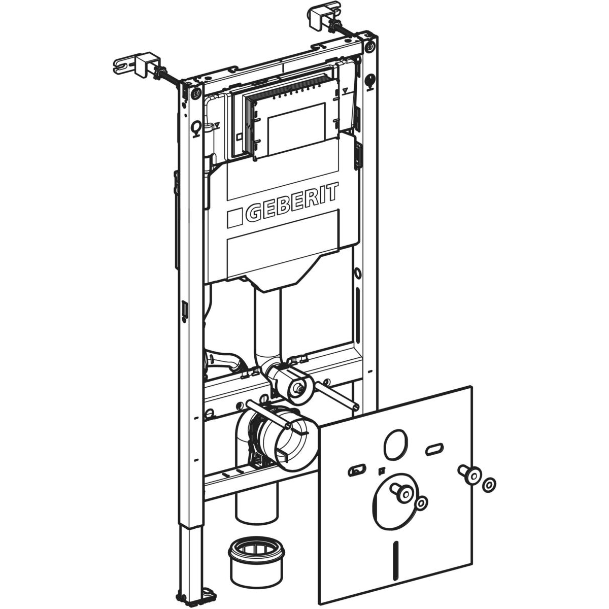 Geberit Duofix UP320 WC-element met Sigma reservoir 12cm incl geluidsisolatieset H112cm