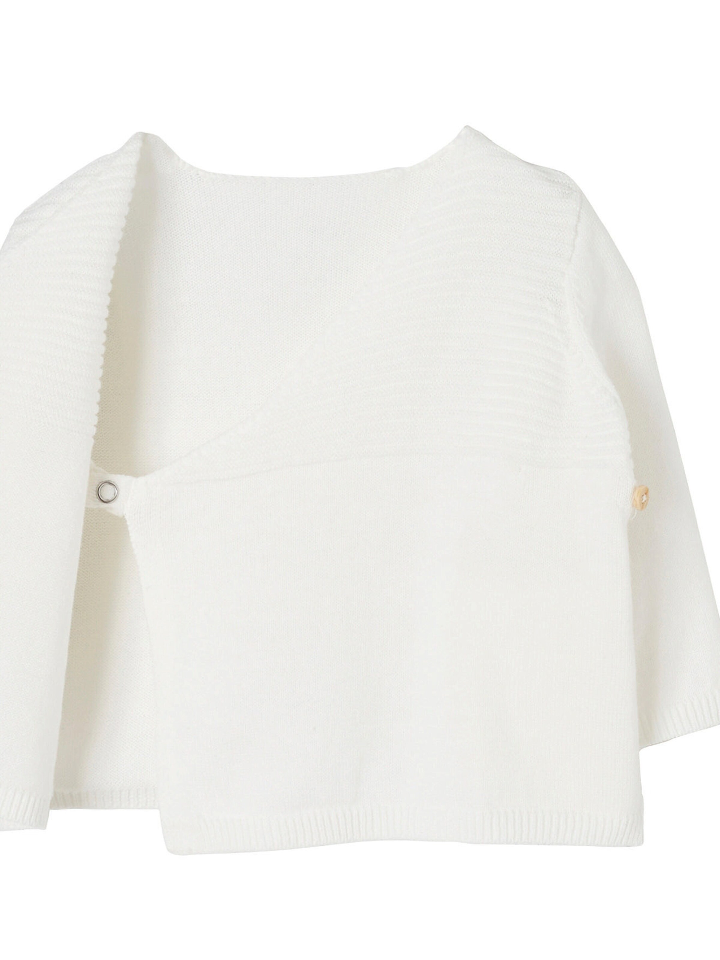 Vertbaudet Bio-Kollektion: Strickjacke für Neugeborene wollweiß