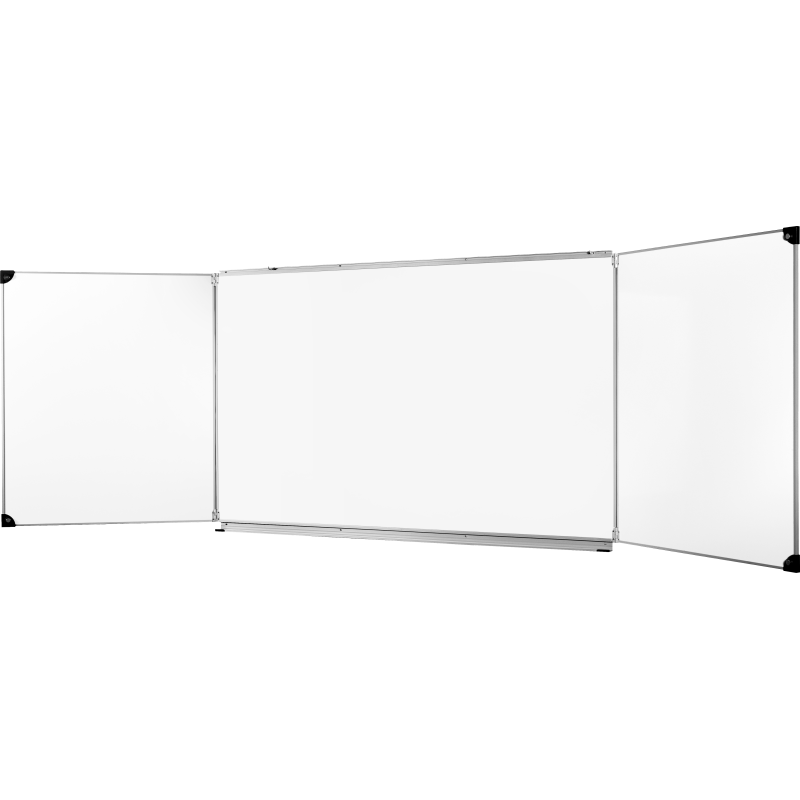 Tableau triptyque scolaire émaillé blanc