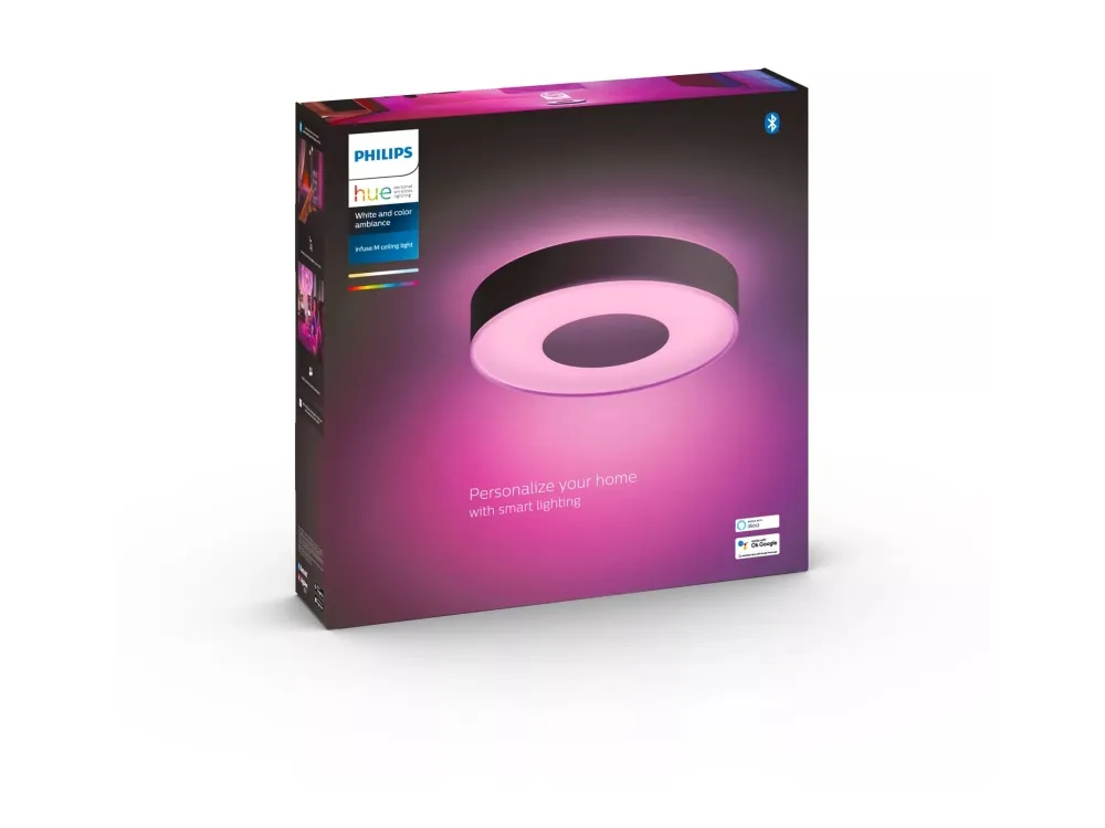 Philips Hue White and Color Ambiance Infuse M - Loftslampe - LED - 33.5 W - klasse G - 2000-6500 K - sort