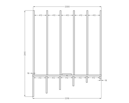 Bertilo Concept Kantoor tuinhuis inclusief vloer, 237 x 310 cm, antraciet