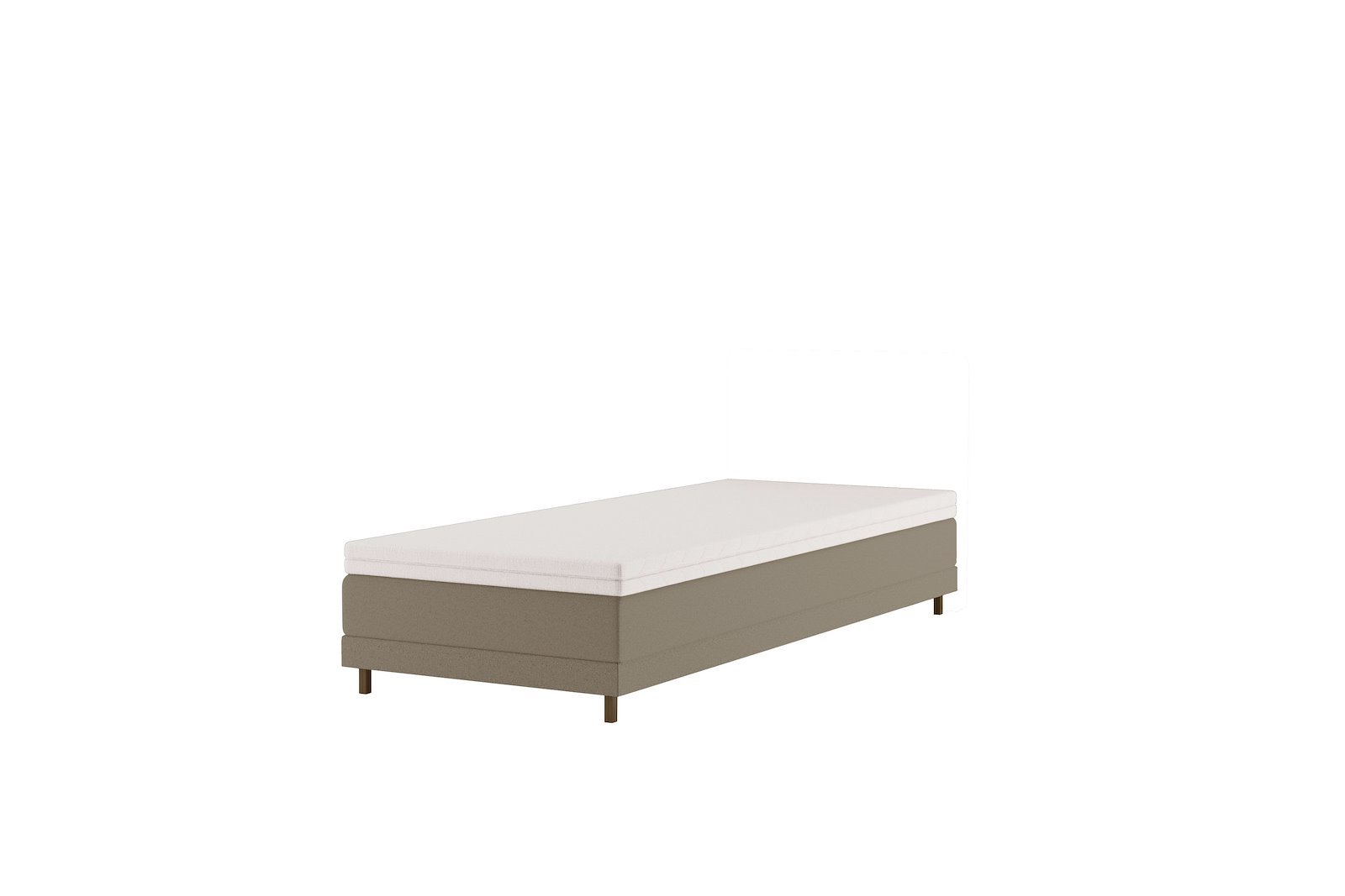 Premium 14 regulerbar seng 90x200 cm Tekstil Storm 09 mørk beige, medium, Premium 14 overmadrass med røkfarget 15 cm ben, gavl selges separate.