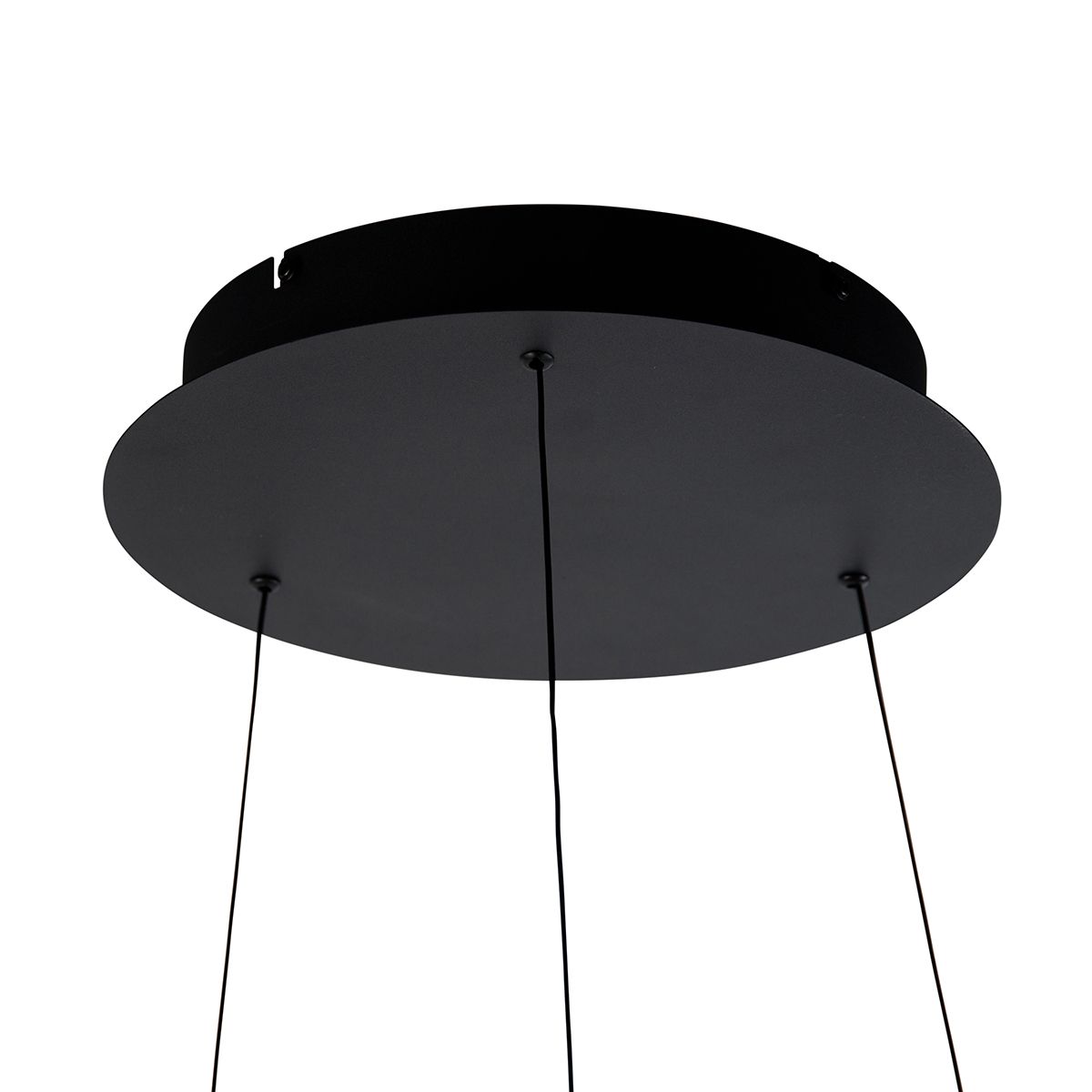 Design hanglamp zwart incl. LED dimbaar easylift - Hoop
