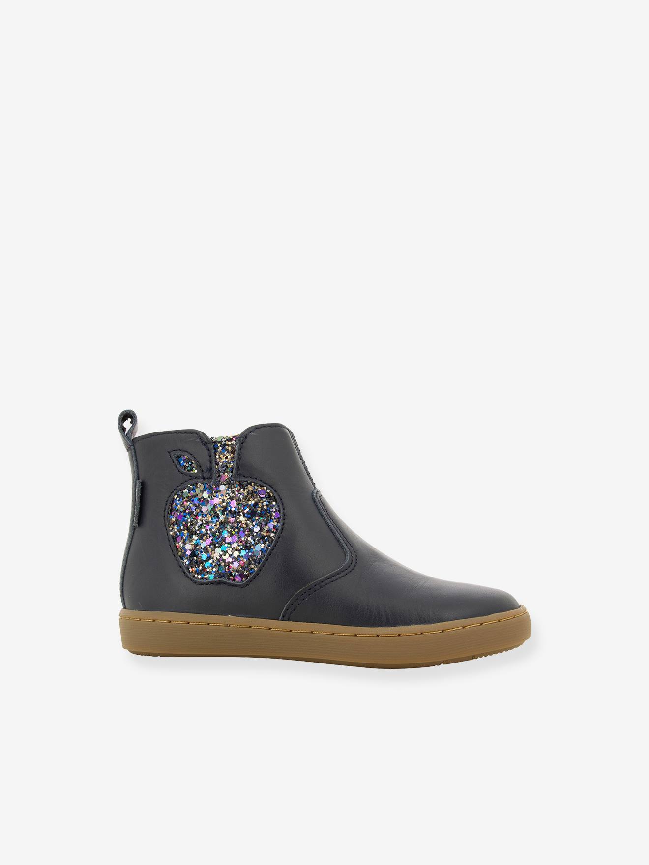 Botas de cano curto Play New Apple Nappa SHOO POM® azul marinho