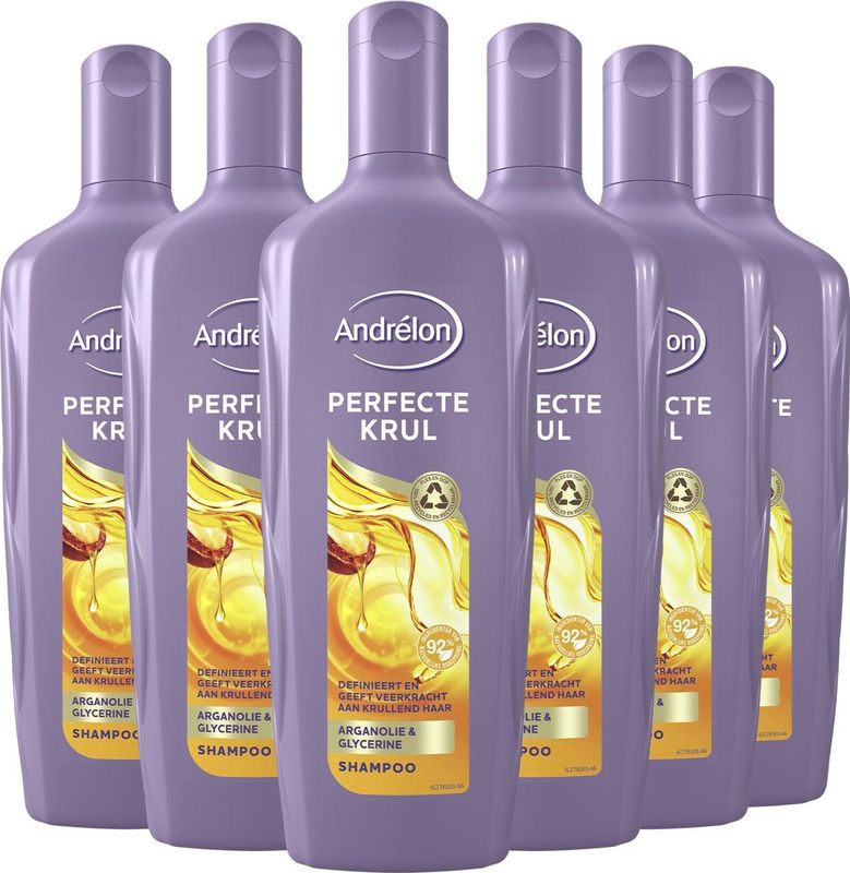 Andrélon Shampoo - Perfecte Krul - verrijkt met arganolie en glycerine - 6 x 300 ml