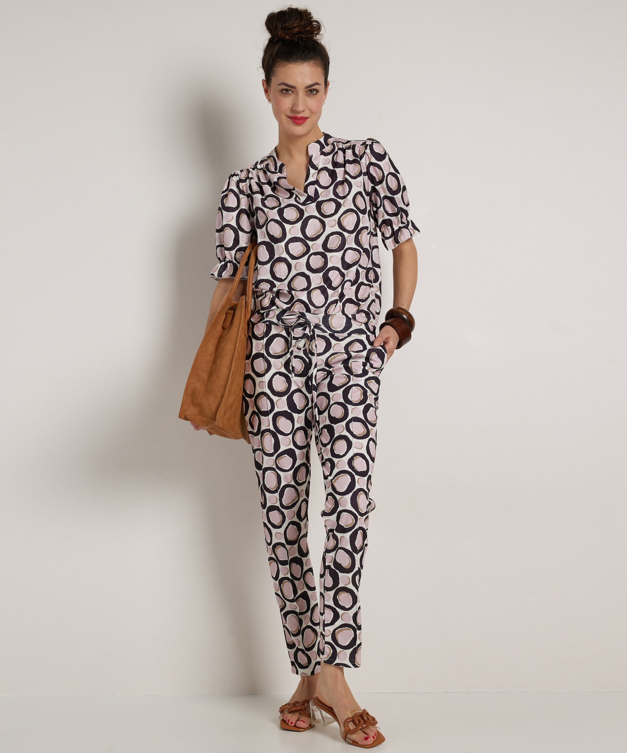slim fit broek all-over print