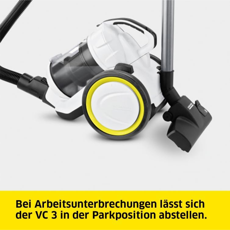 Kärcher Staubsauger VC 3 (beutellos, transparenter und auswaschbarer Schmutzbehälter, Komfortausstattung, hocheffizienter Hepa-Filter, filtert allergieauslösende Partikel, 700 Watt)