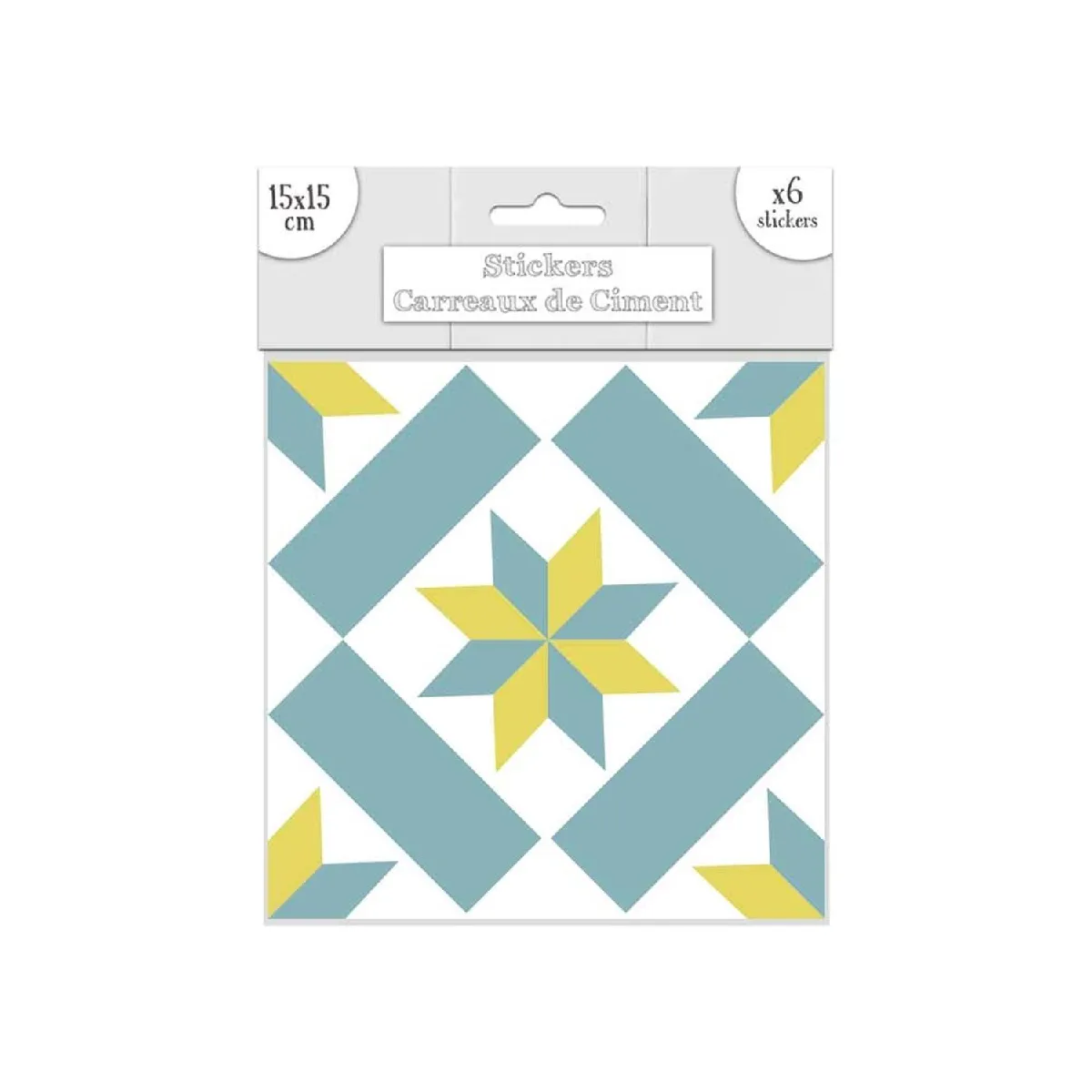 Sudtrading Stickers Carreaux de Ciment 15x15 cm