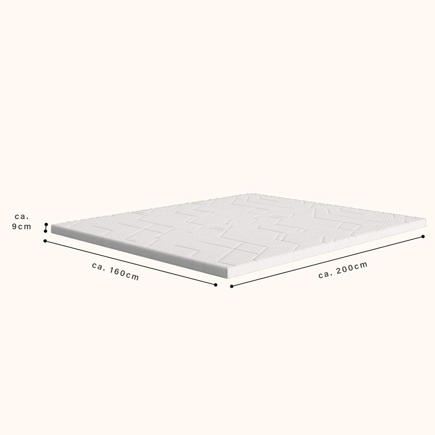Emma Premium-Matratzenauflage 160 x 200 cm, 8 cm | 2 temperaturausgleichende & Feste Schichten | HRX-Schaum | Abnehmbarer und waschbarer Bezug | verlängert die Lebensdauer der Matratze