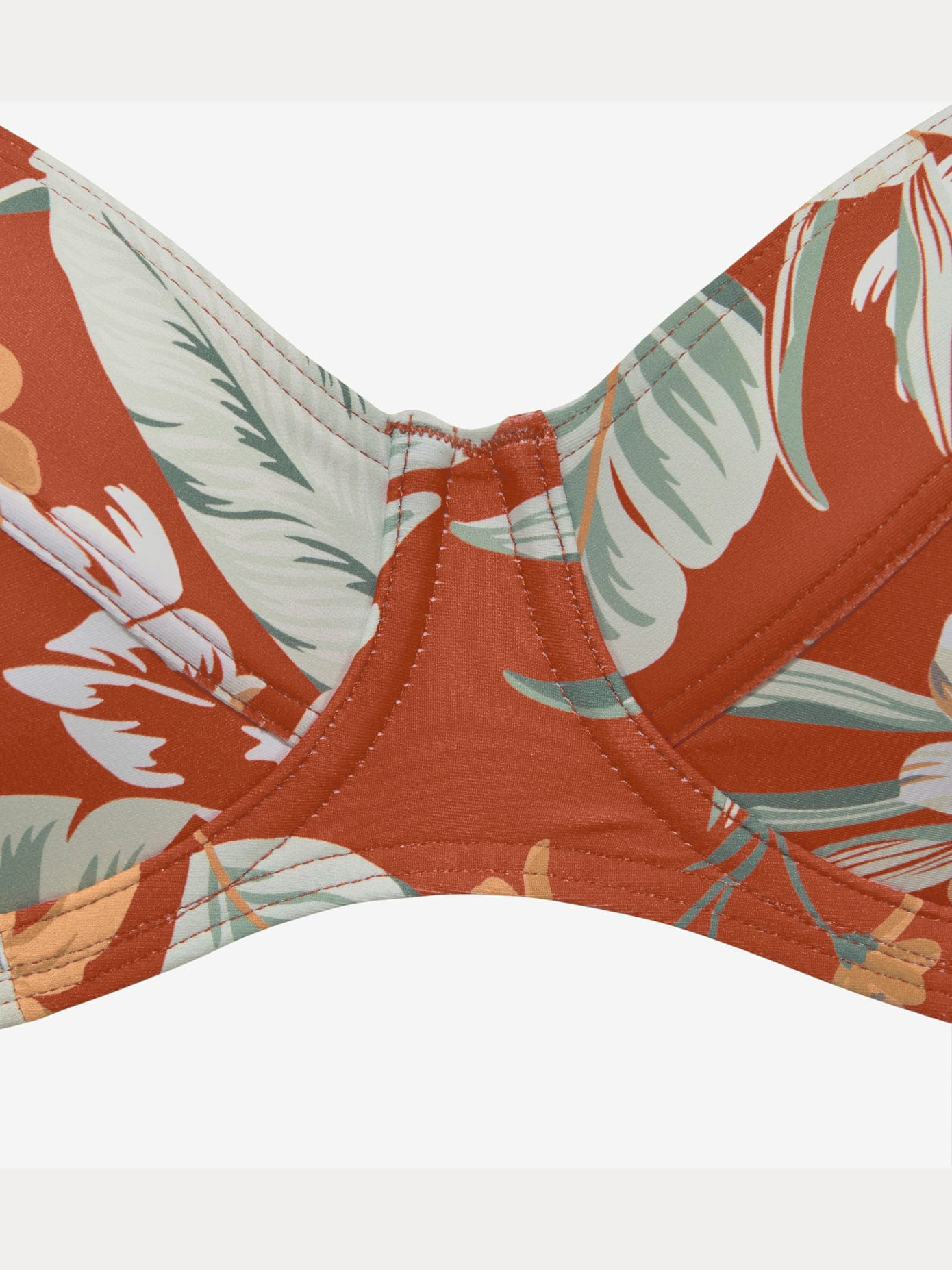 Haut de maillot de bain à armatures imprimé tropical tendance