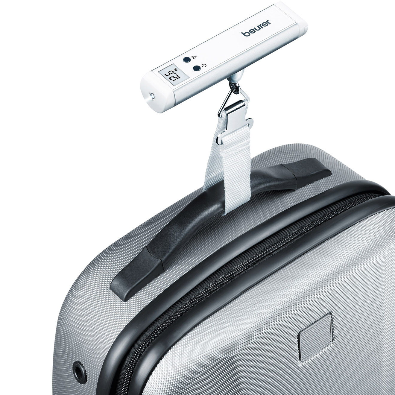 Beurer Pèse-bagage avec lampe torche blanc - 50kg