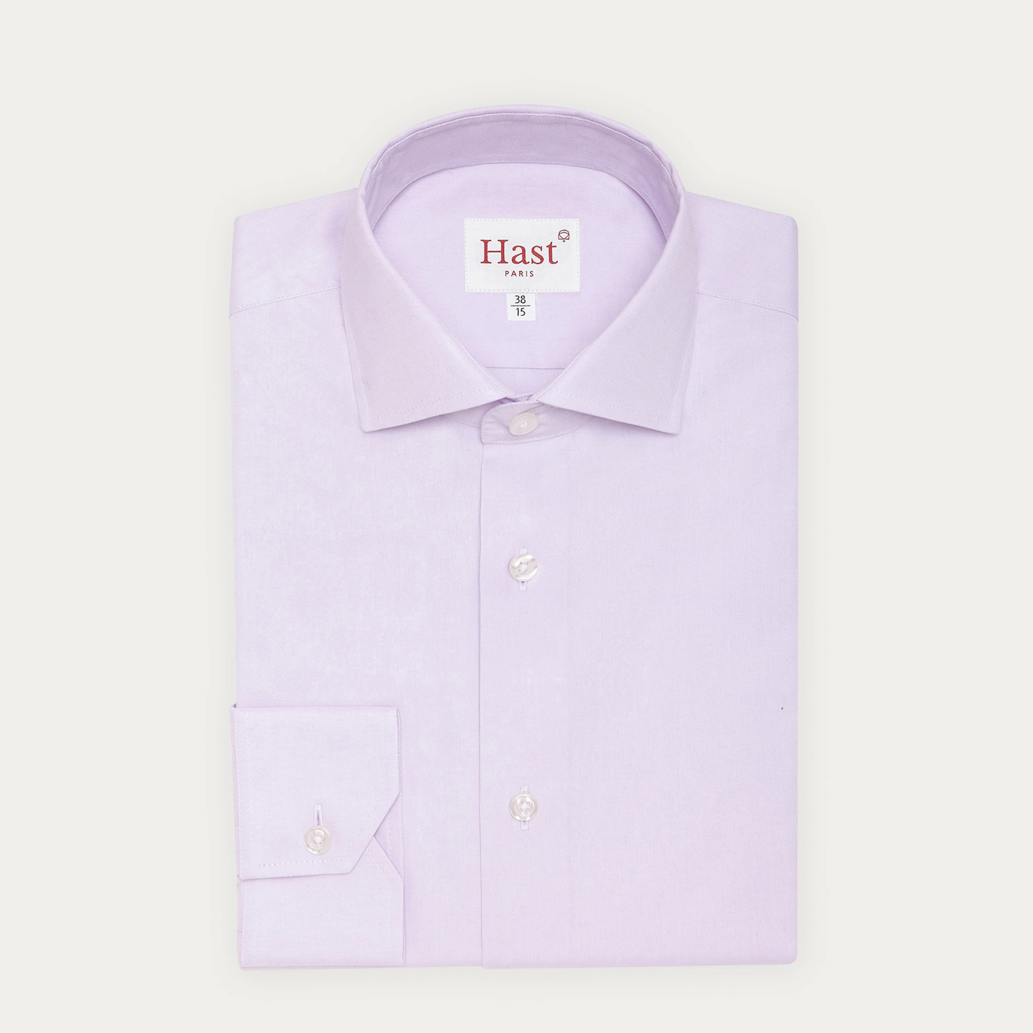 Fitted shirt in purple double-twisted Oxford