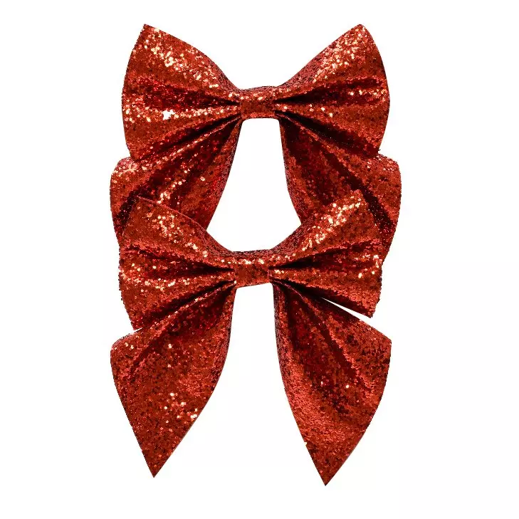 Lot de 2 noeuds (H12 cm) Chic Rouge