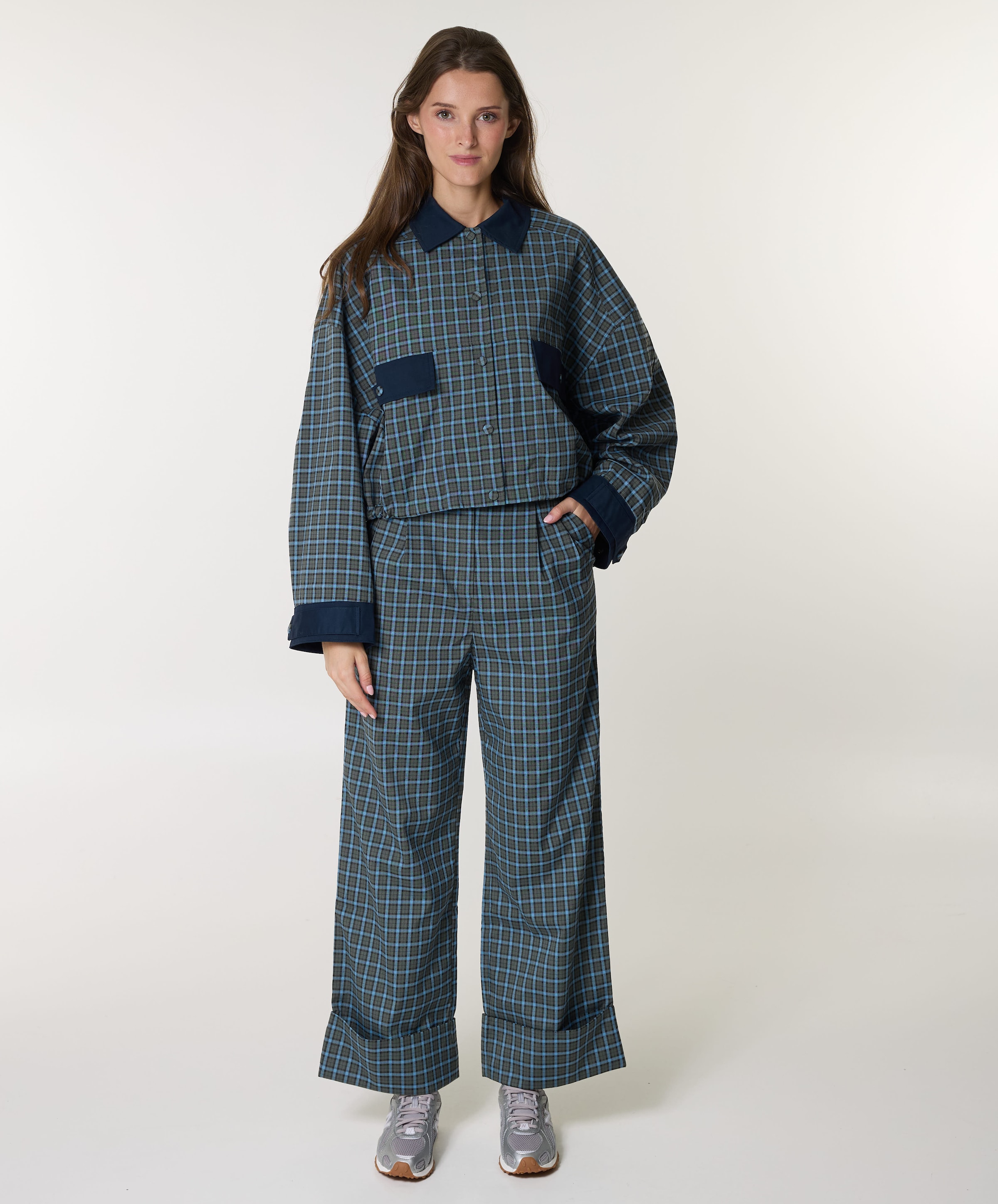 FRNCH 2-Pierce dames broek groen