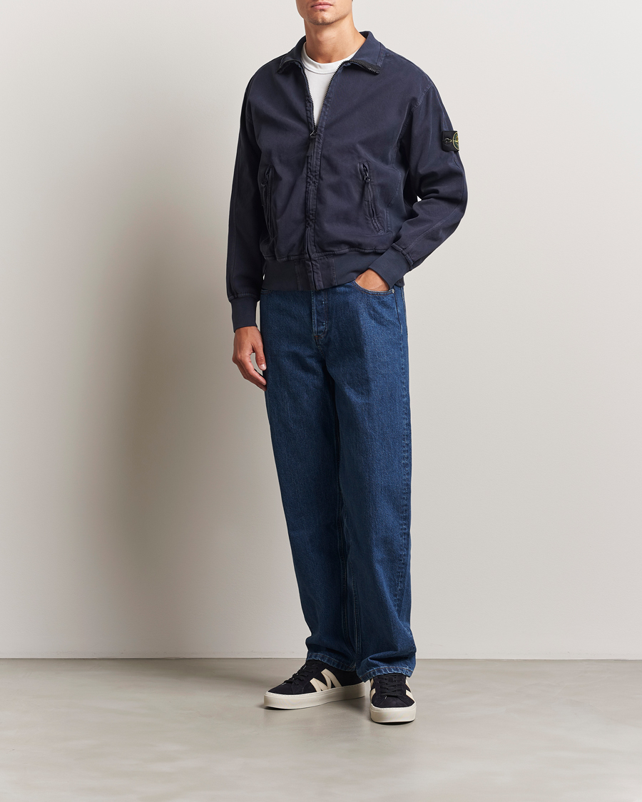 Stone Island Organic Panama Cotton Track Jacket Ink