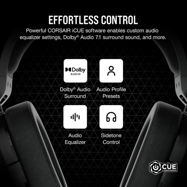 Corsair HS55 surround gaming headset (sort)