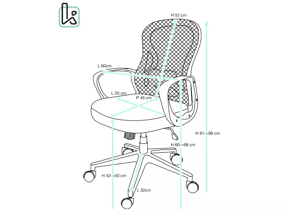 Chaise bureau ergonomique siège basculant renfort lombaire hauteur réglable pivotant FEST (noir)