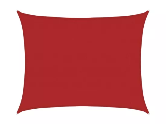 Voile d'ombrage 160 g/m² Rouge 6x8 m PEHD