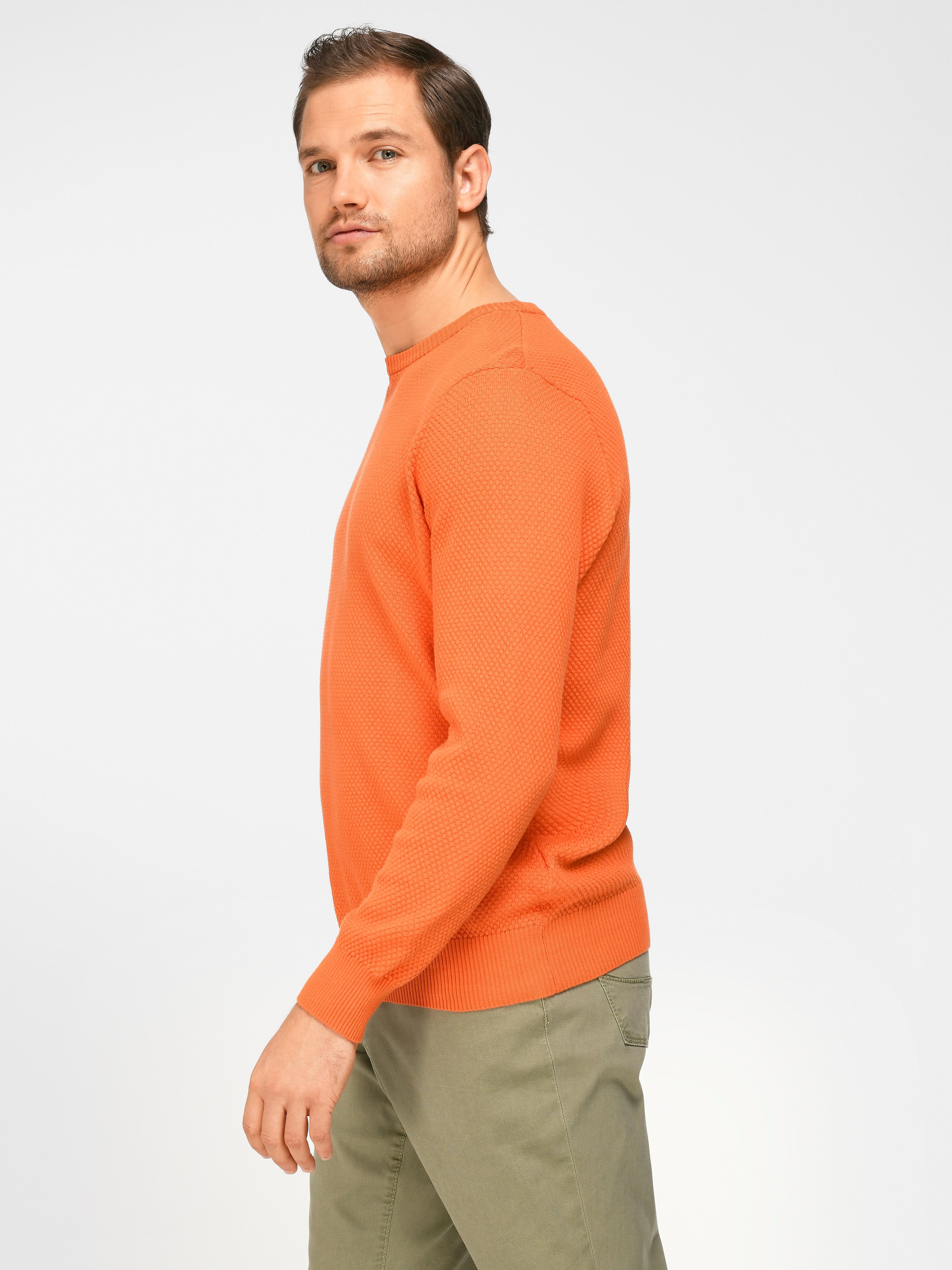Rundhals-Pullover aus 100% Baumwolle Pima Cotton