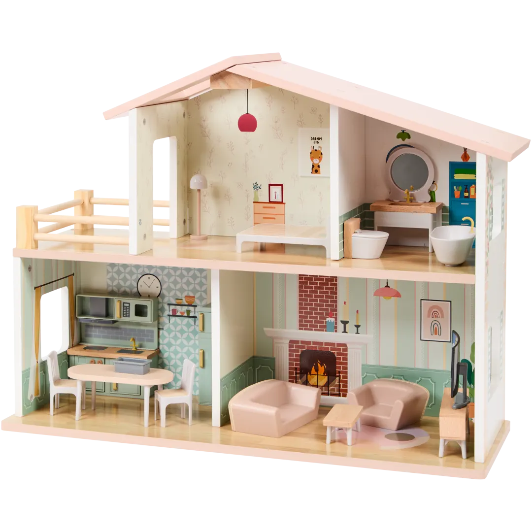 Mini Matters houten poppenhuis 52 x 19,5 x 40 cm