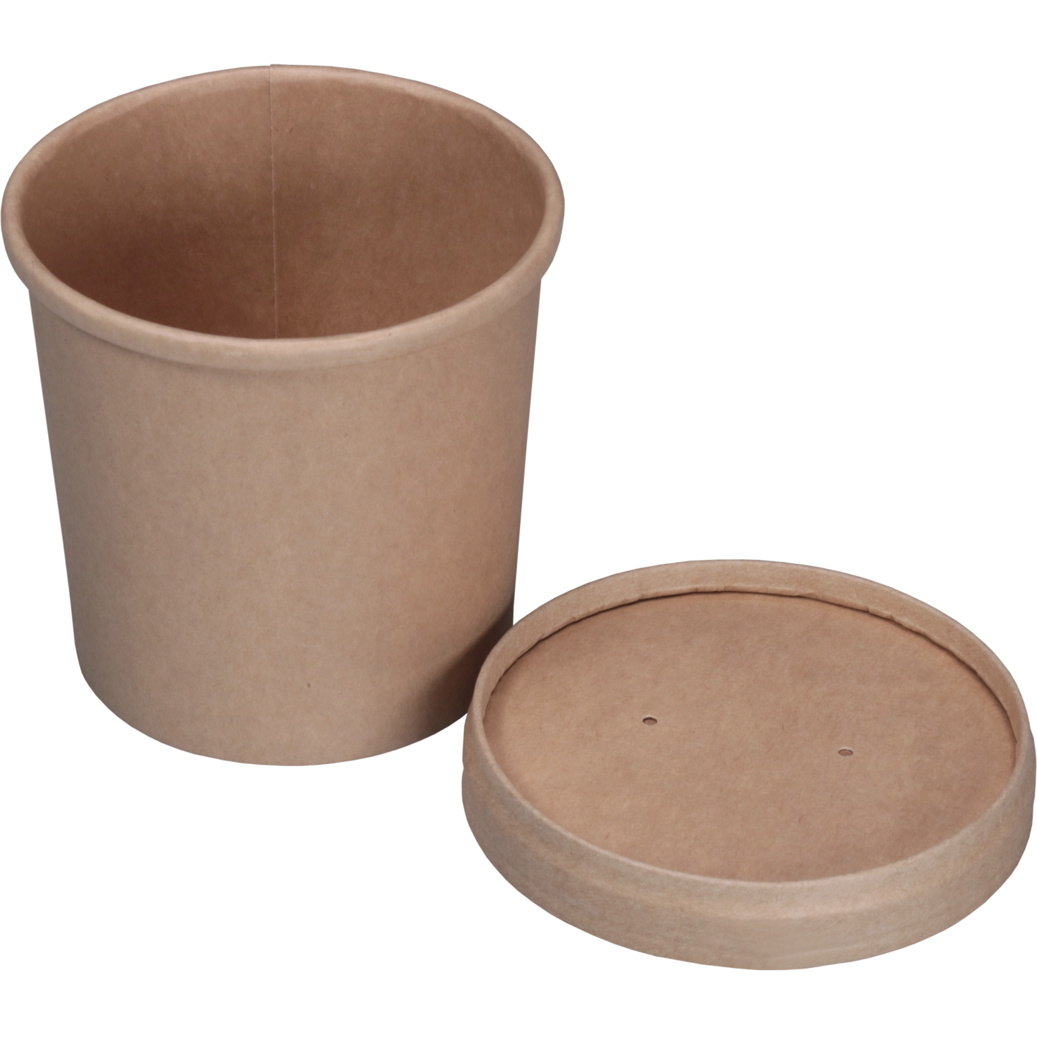 Depa, Soepbeker, incl. deksel, Karton + PP, 400ml, 16oz, 100mm, bruin
