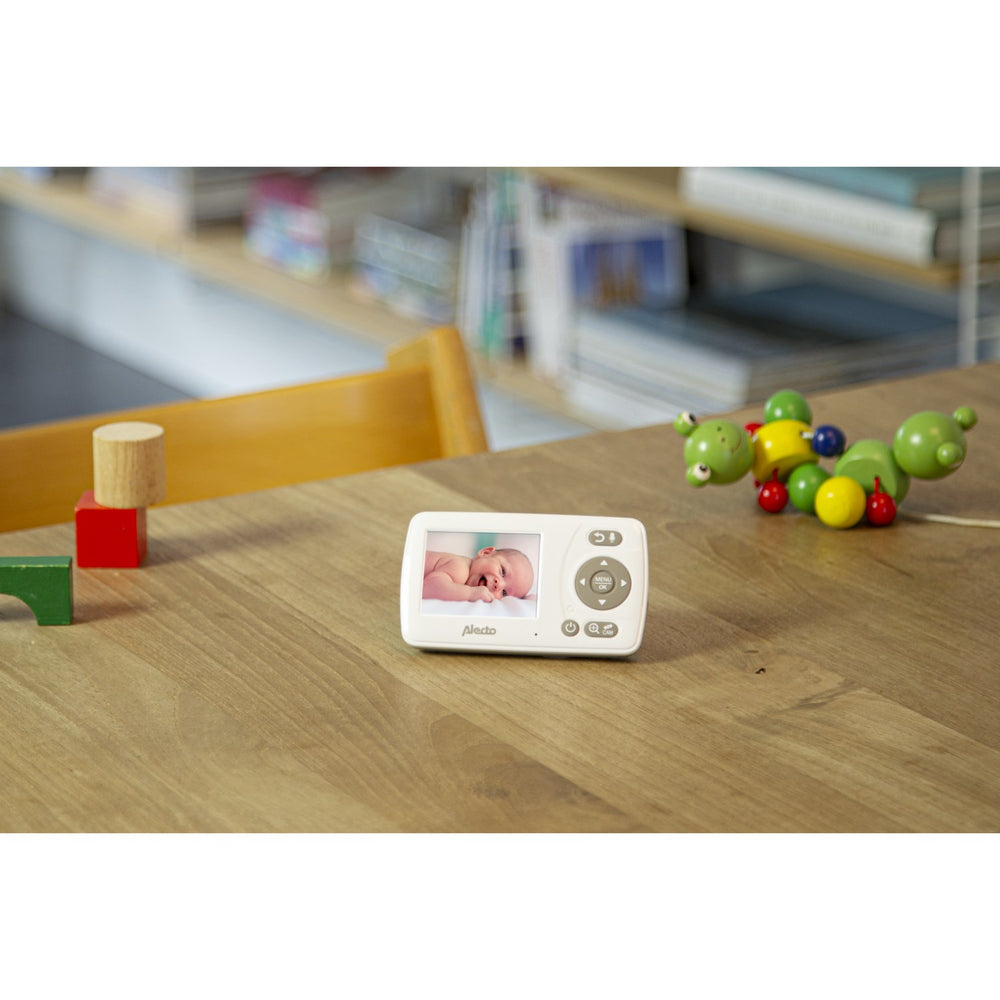 Køb Alecto White/Taupe Video Babyalarm 2,4 Tommer Farve Display
