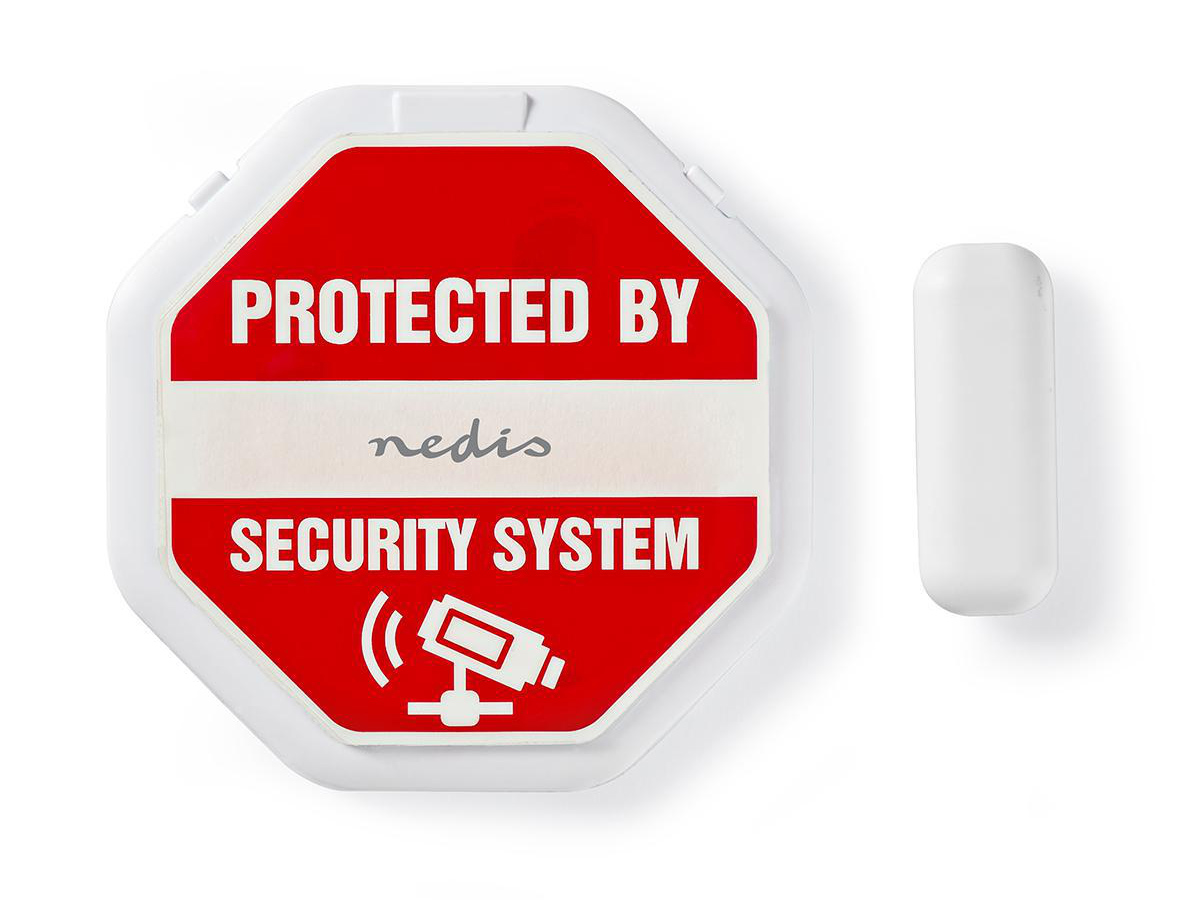 Nedis alrmd20wt deur- en raamalarm met sirene - wit