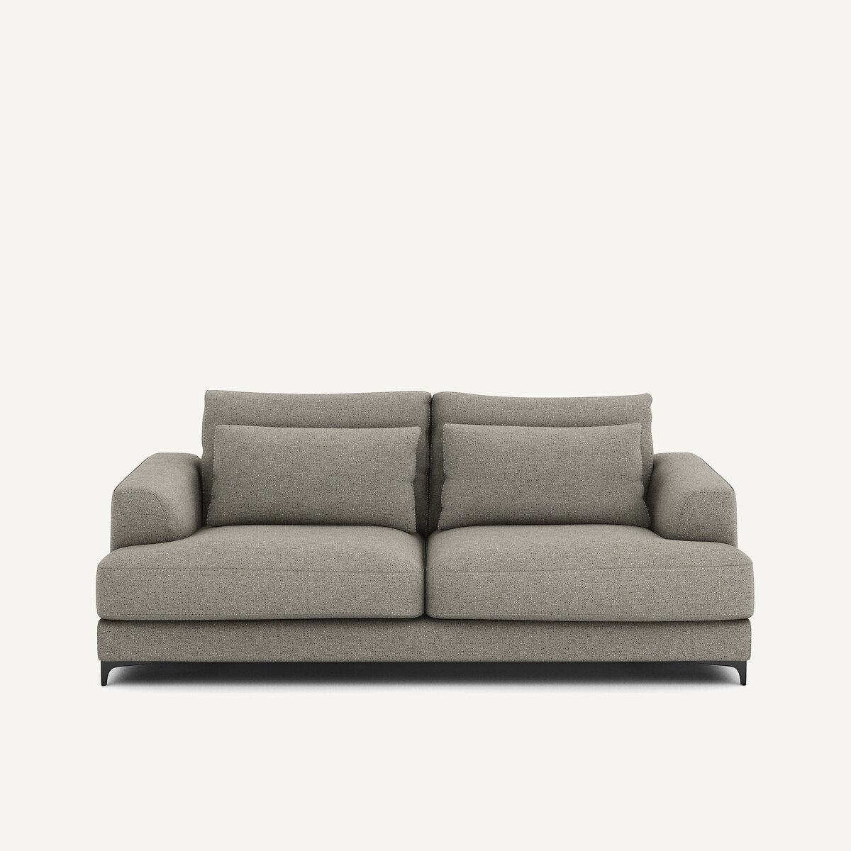 AM.PM<br>Sofá-cama de 3 lugares com textura em linho viscose, Marsile