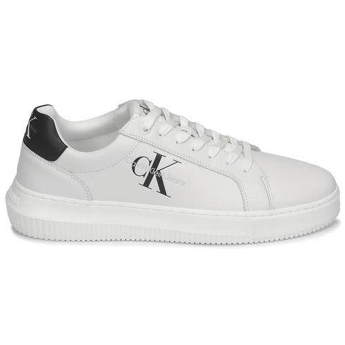 Calvin Klein Jeans - CHUNKY CUPSOLE MONO LTH - Blanc / Noir