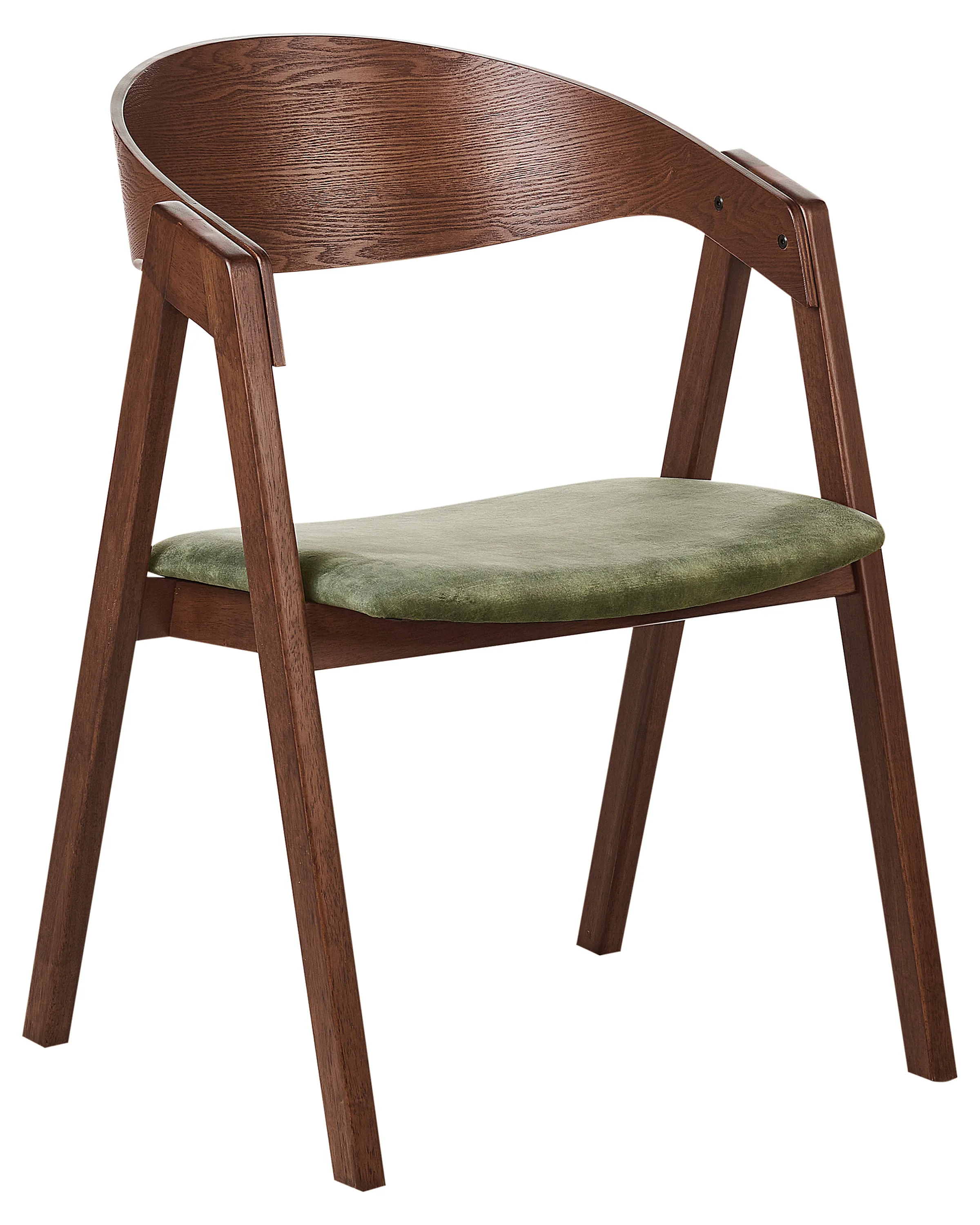 Set van 2 eetkamerstoelen YUBA Hout Donkergroen