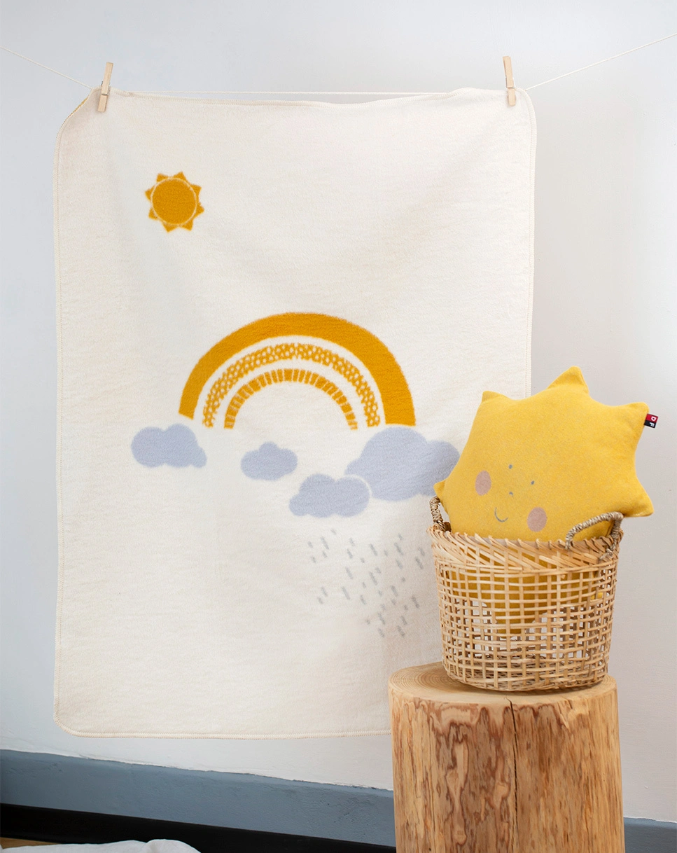 Zierkissen SONNE (40x40) in gelb