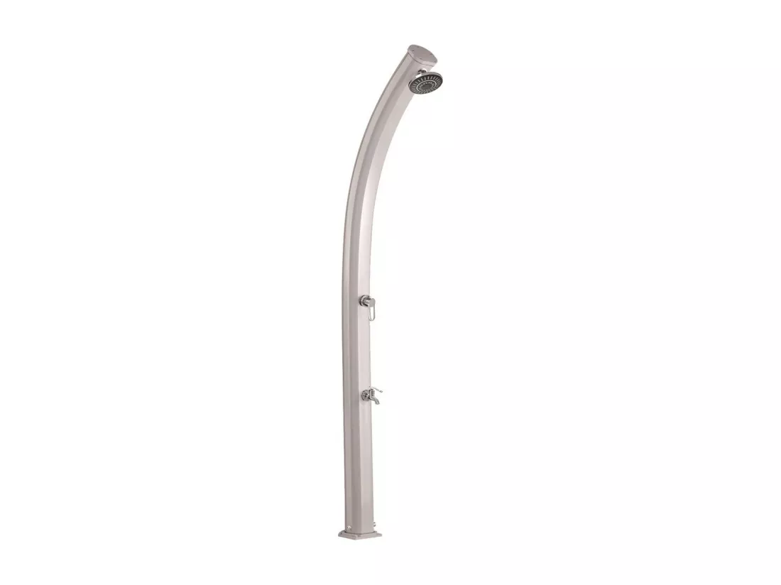Douche Solaire Jolly 33L Aluminuim 33L - 233 cm - Rince pieds + Pommeau effet pluie + base renforcée