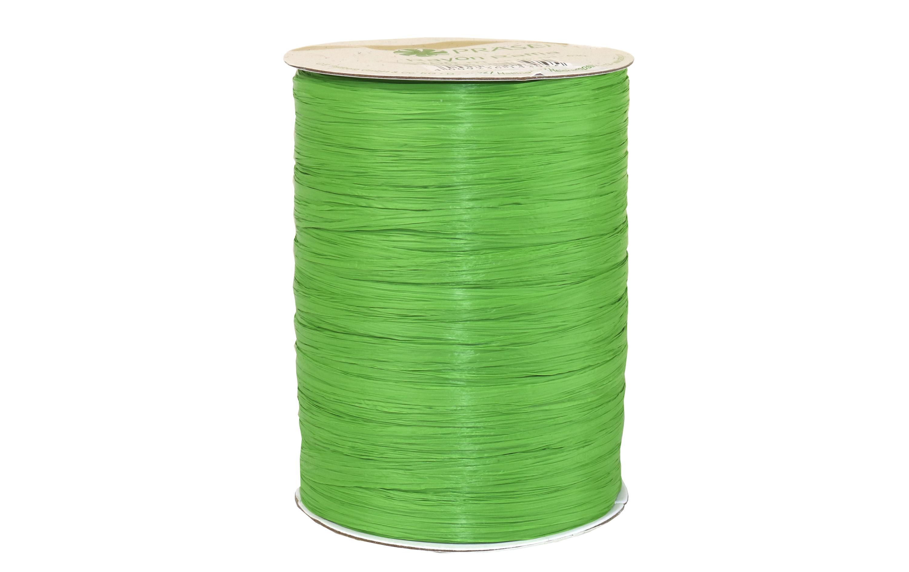Geschenkband Raffia Rayon 100 m, ApfelgrünBand für Geschenke