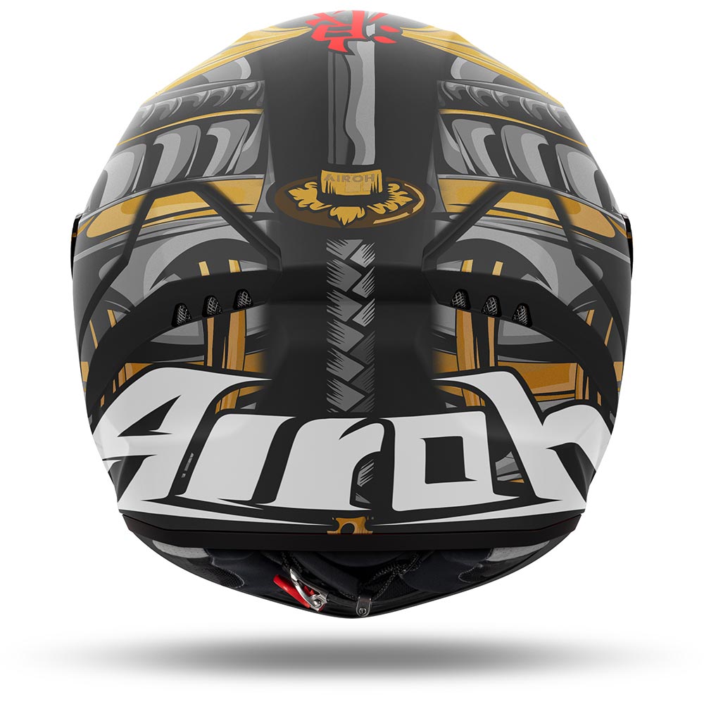 Airoh - Casque Connor Samurai Gris / Rouge / Or / Blanc / Mat