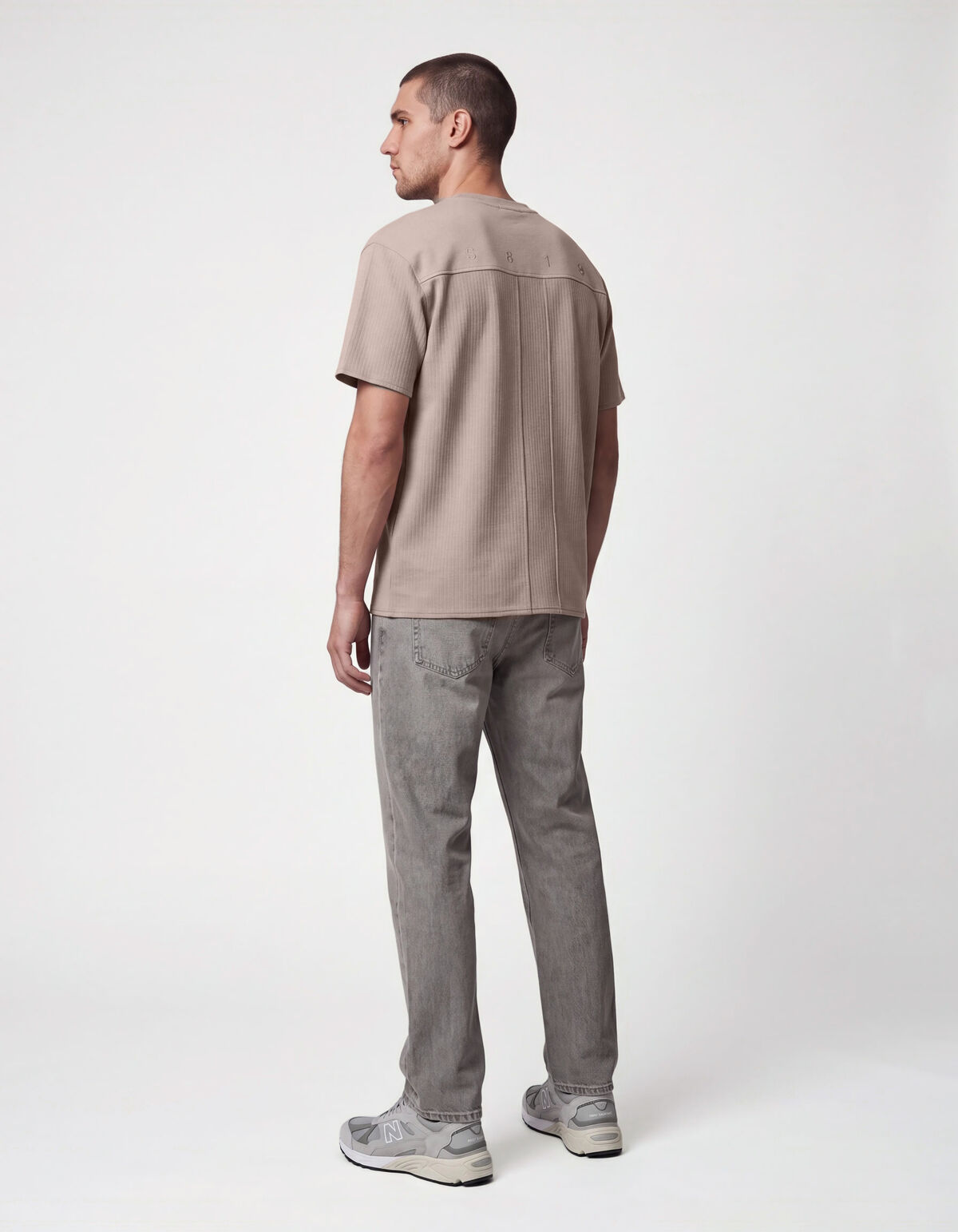 Gestreept Rib T-shirt Lichtgroen