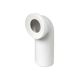 ABU closetbocht 90° 110mm m. aansluiting 40/50mm wit