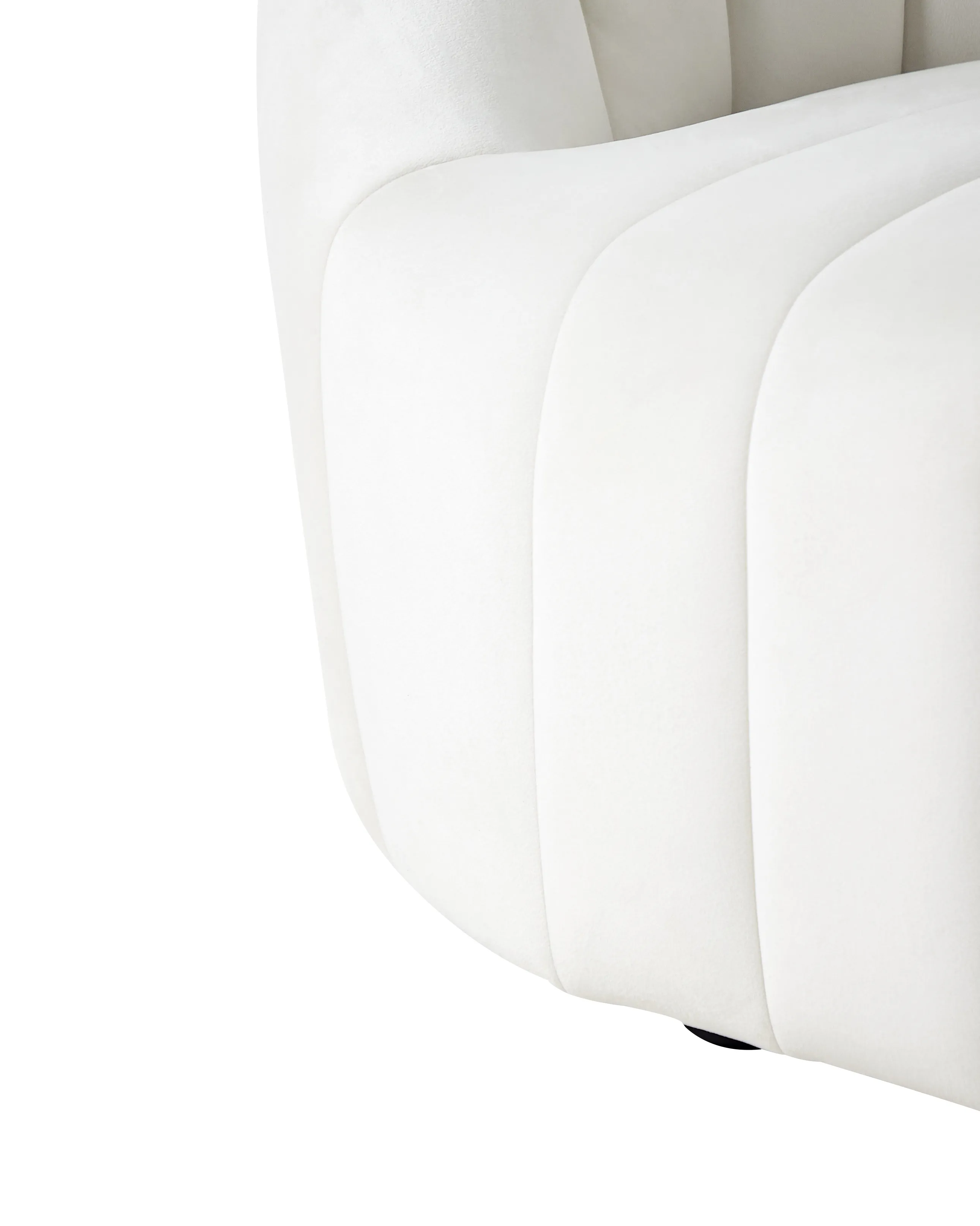 Fauteuil MALUNG Fluweel Gebroken wit