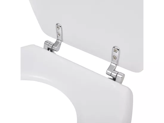 Lot de deux sièges effet bois blanche 45 x 36 x 5 cm 02_0002944