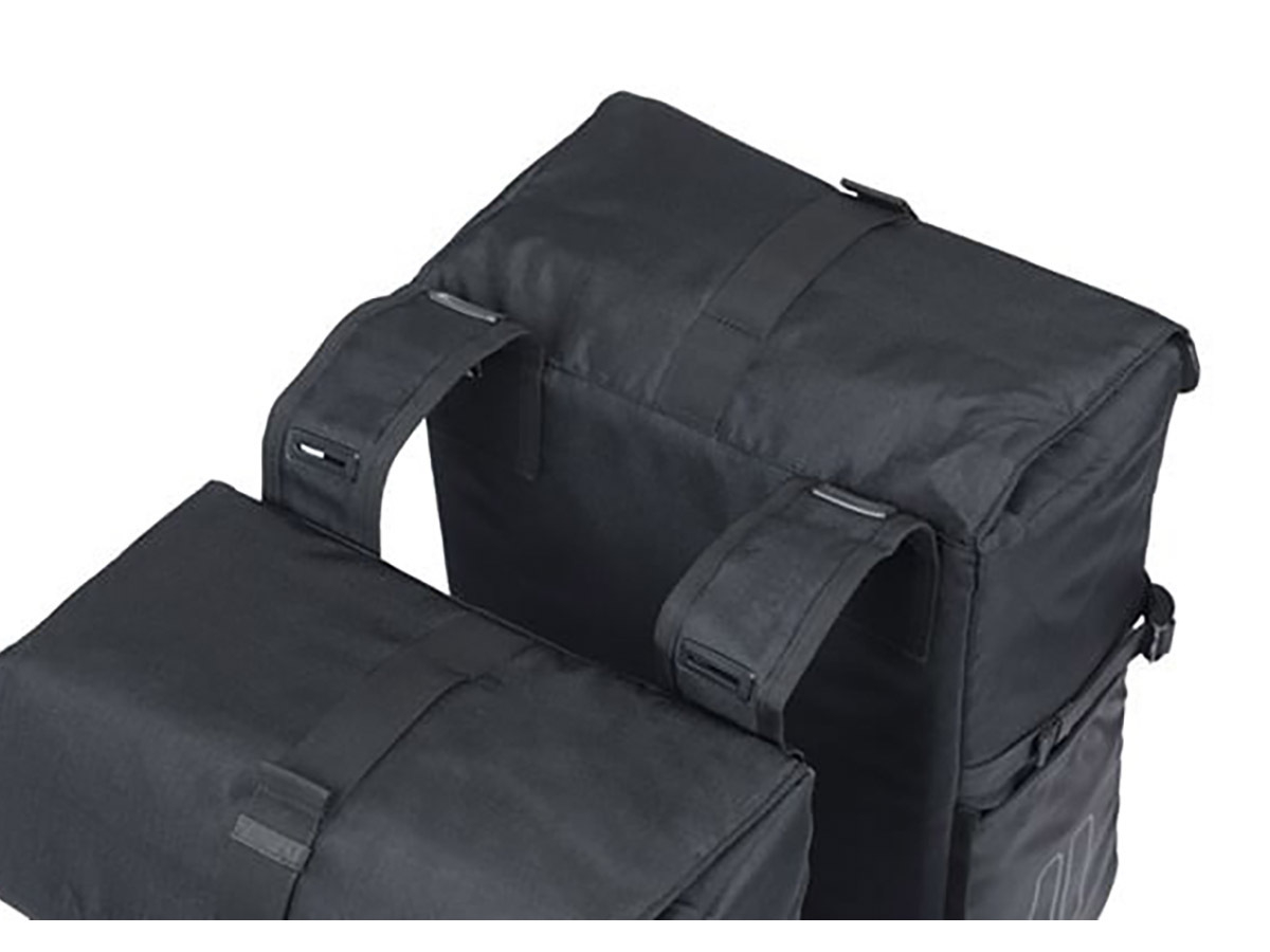 Basil Move dubbele fietstas 30 Liter - Black