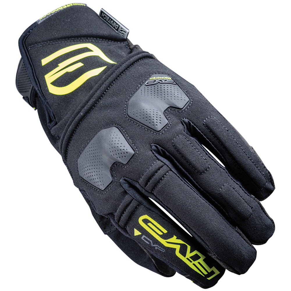 Five - Gants E-Waterproof Noir / Jaune fluo