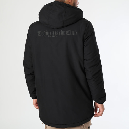Parka Capuche Logo Noir Noir