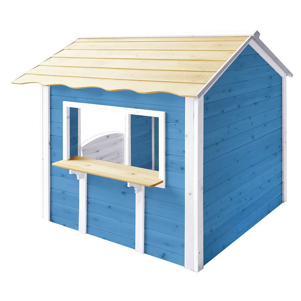 Home Deluxe - Speelhuis - HET GROTE PALEIS blauw - 118 x 138 x 132 cm - zonder bank - FSC-gecertificeerd kinderspeelhuis, incl. montagemateriaal | Tuinhuis, houten huis, kinderspeelhuis