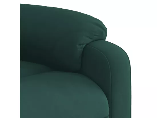 Fauteuil inclinable vert foncé velours
