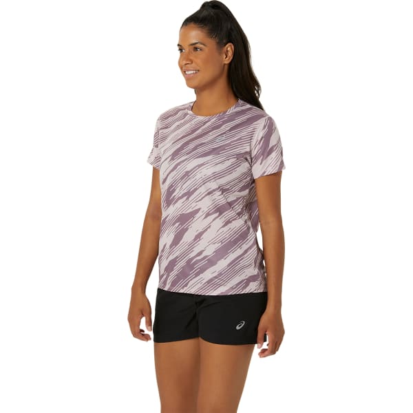 T-shirt running ASICS CORE ALL OVER PRINT SS TOP W ROSE/DUSTY MAUVE