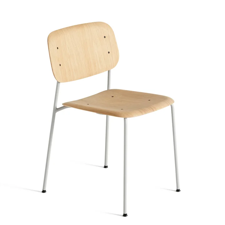 HAY - Soft Edge 40 Stuhl, Eiche klar lackiert / grau