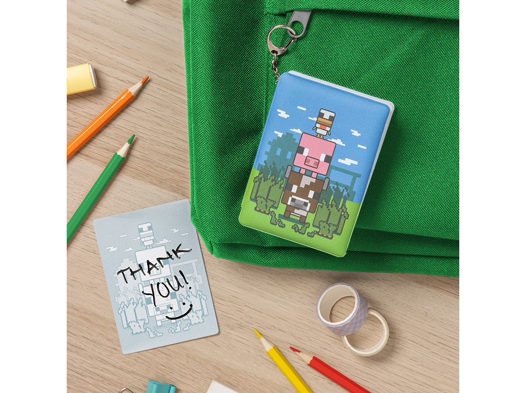 MINI NOTEPAD MINECRAFT PORTA-CHAVES